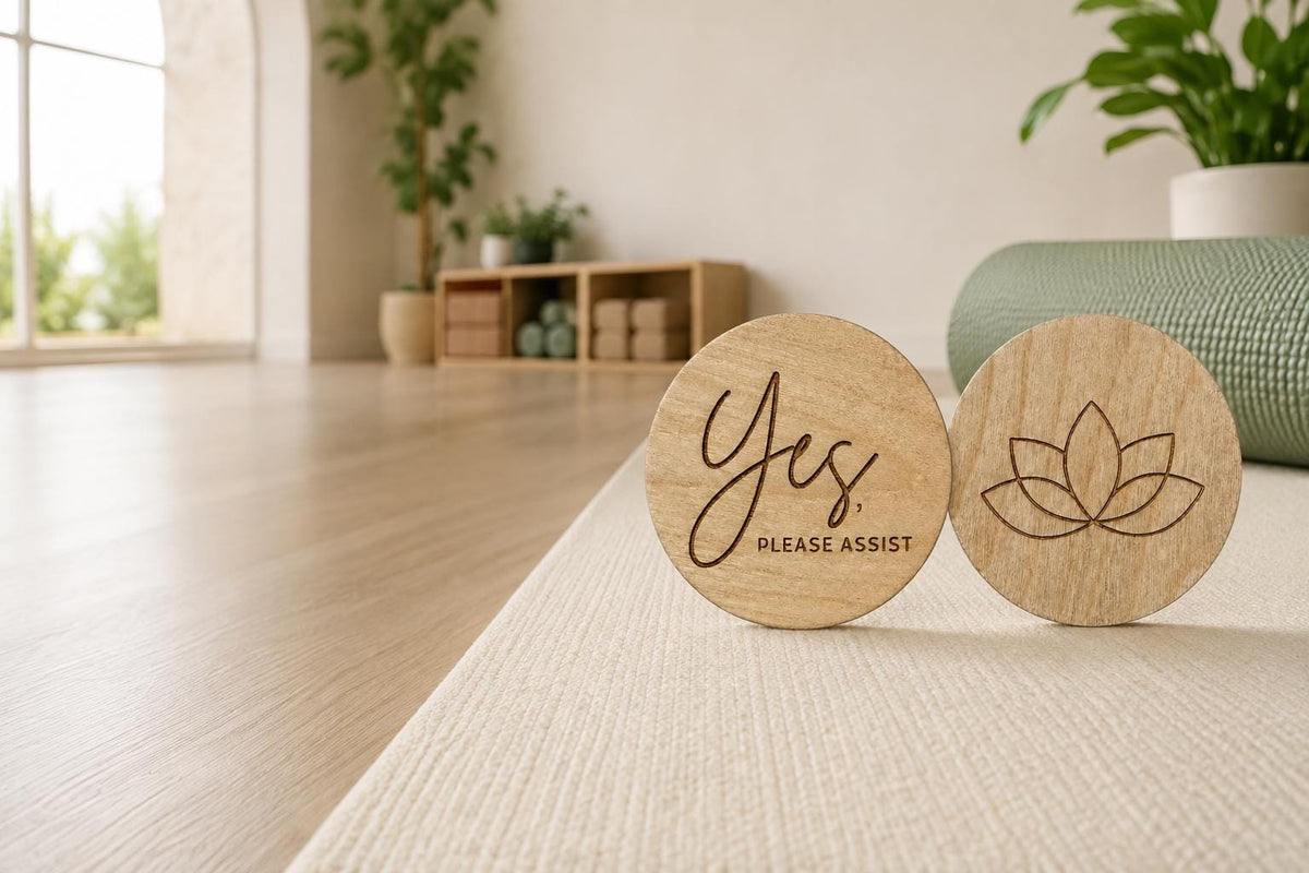 Lotus Wooden Yoga & Pilates Consent Chip – Yes / No