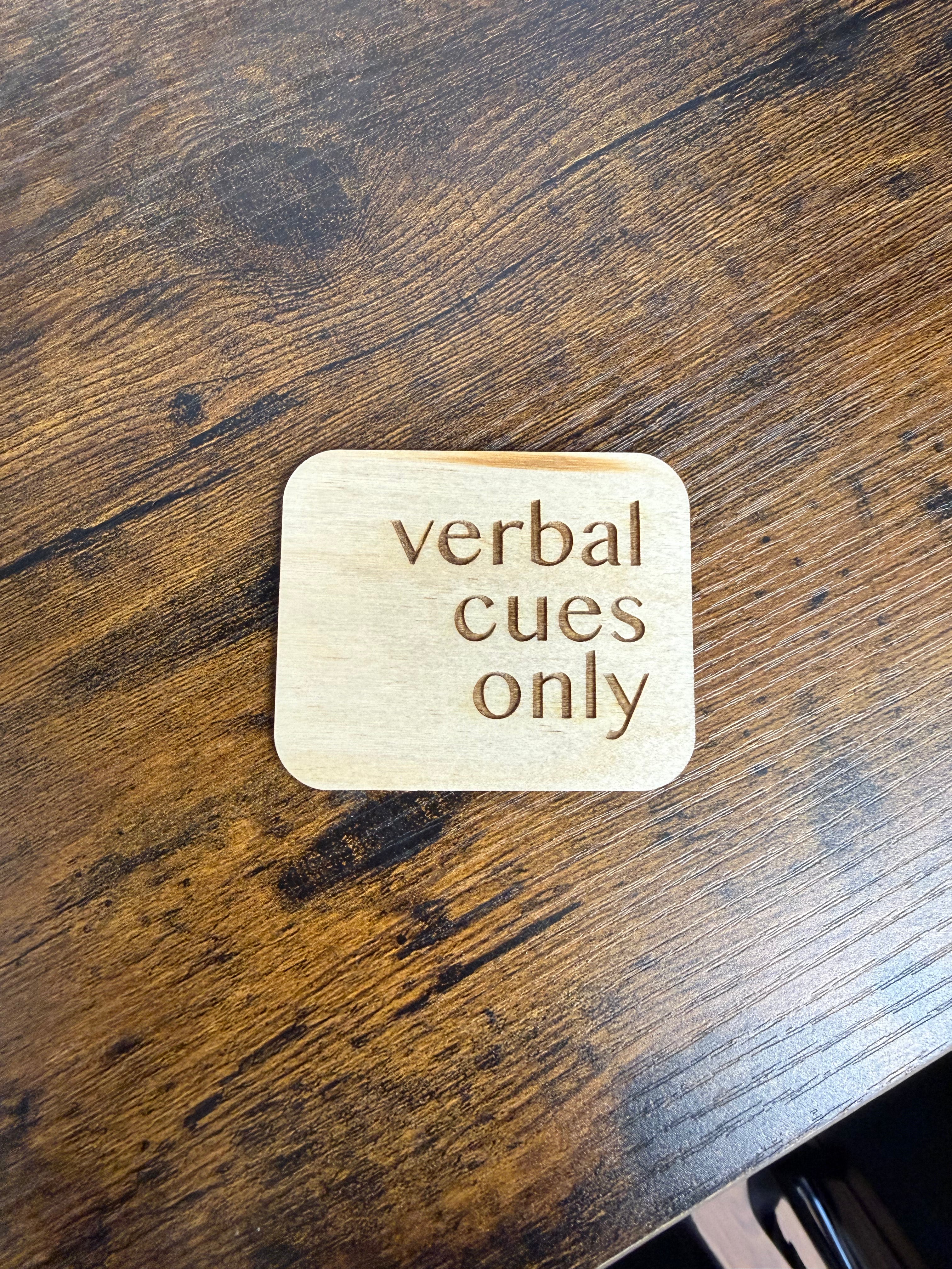Square Wooden Yoga & Pilates Consent Chip – Yes / Verbal Cues Only