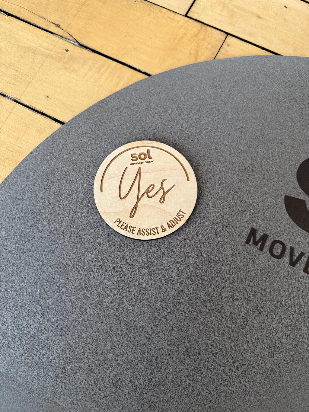 Wooden Yoga & Pilates Consent Chip – Yes / No