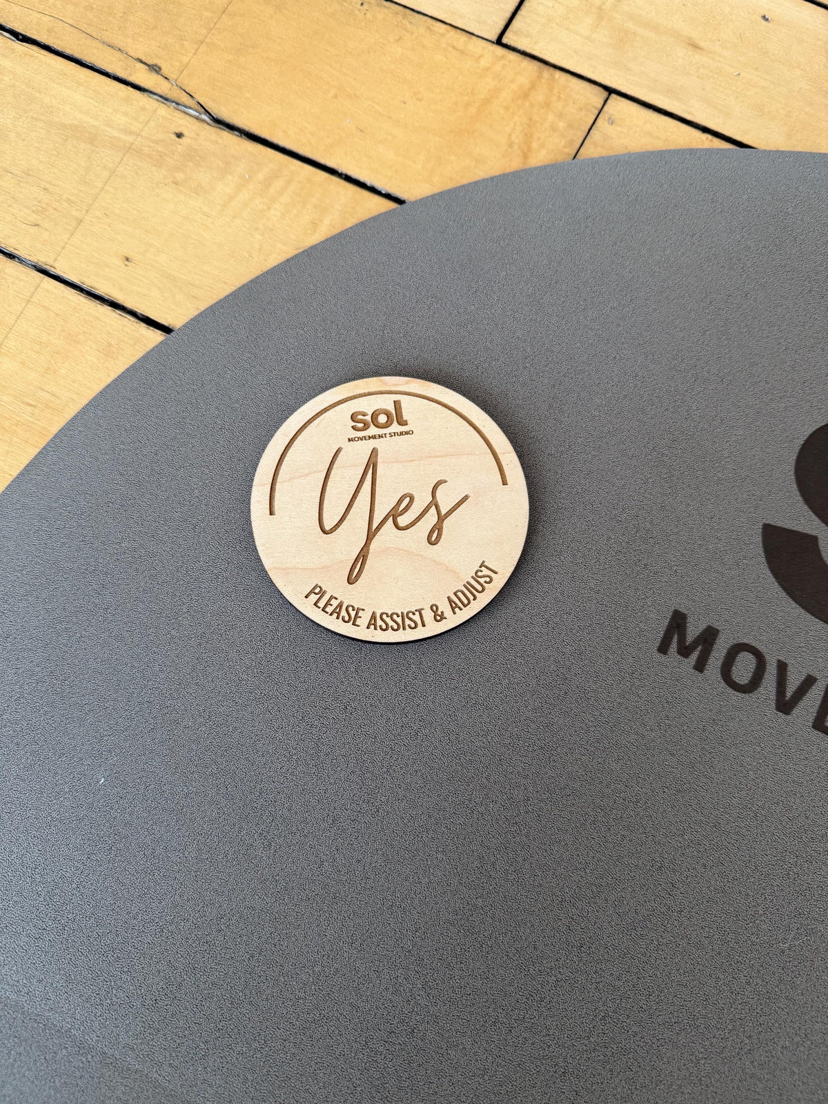 Wooden Yoga & Pilates Consent Chip – Yes / No