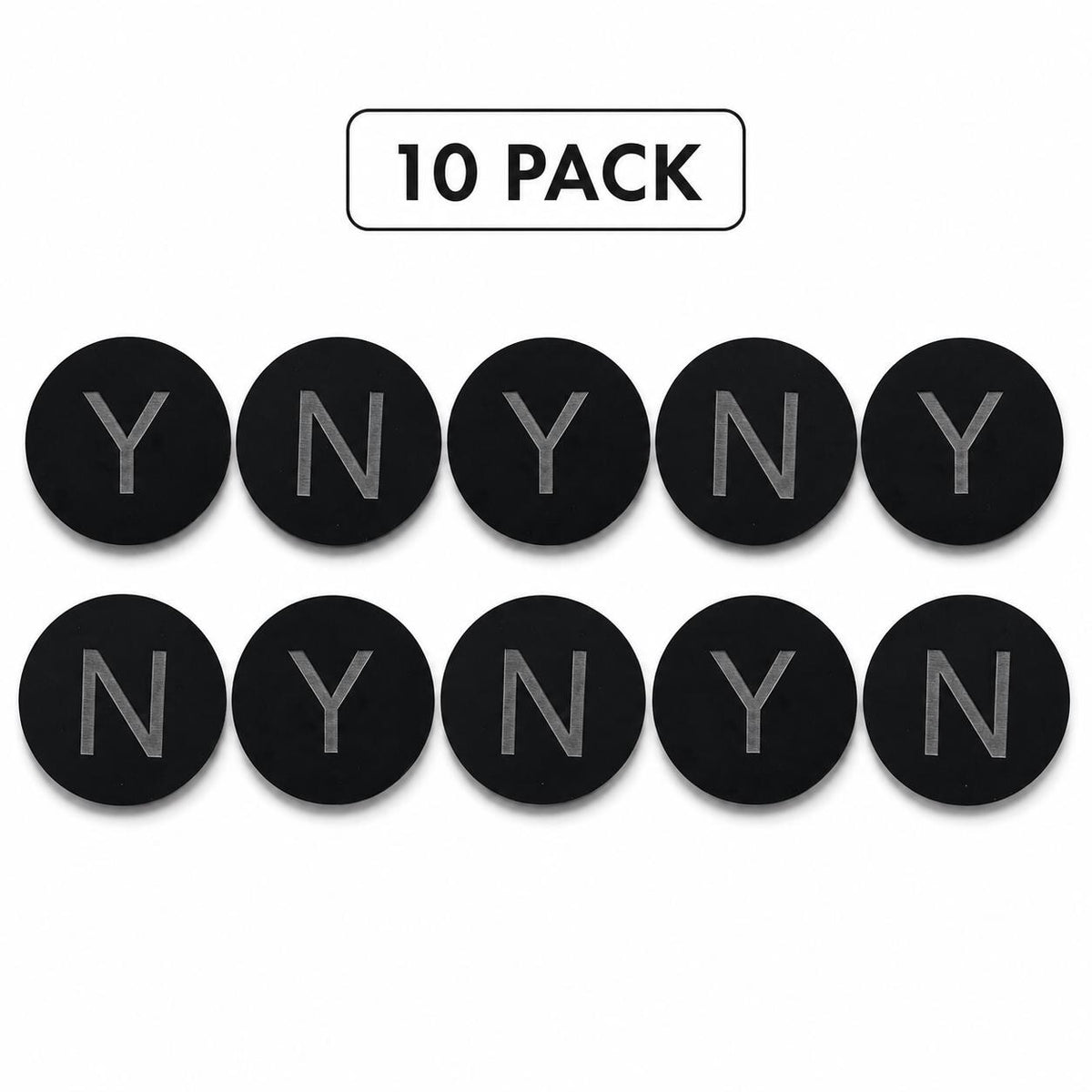 Classic Round Colored Acrylic Yoga & Pilates Consent Chip – Y / N