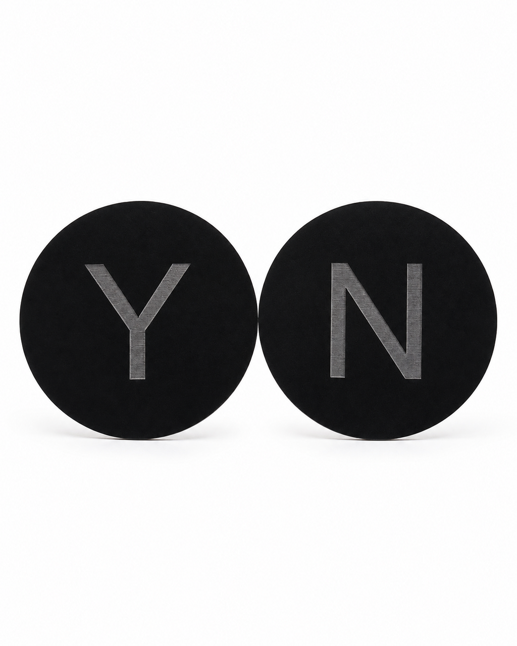 Classic Round Colored Acrylic Yoga & Pilates Consent Chip – Y / N